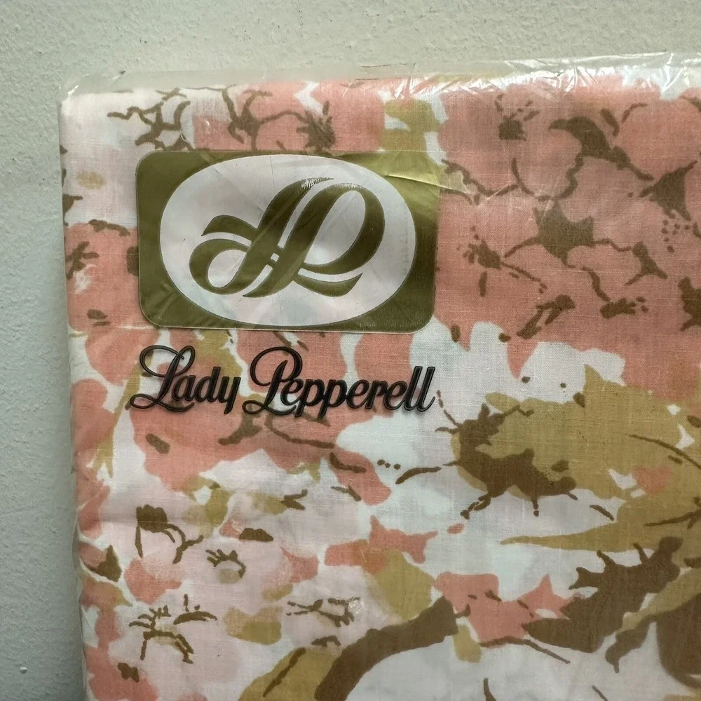 Vintage Lady Pepperell Miralux Percale King Fitted Sheet Retro Made USA NEW NOS